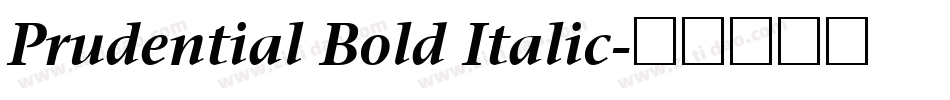 Prudential Bold Italic字体转换